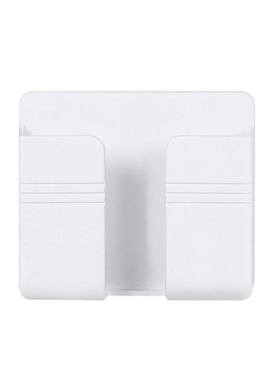 Buy Self Adhesive Wall Mounted Mobile Phone Holder White in Saudi Arabia