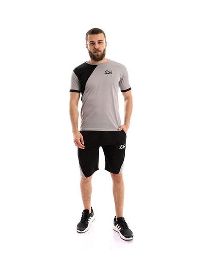 Buy Sport Tshirt With Short Set   Considered One Of The Best Fabrics Grey in Egypt