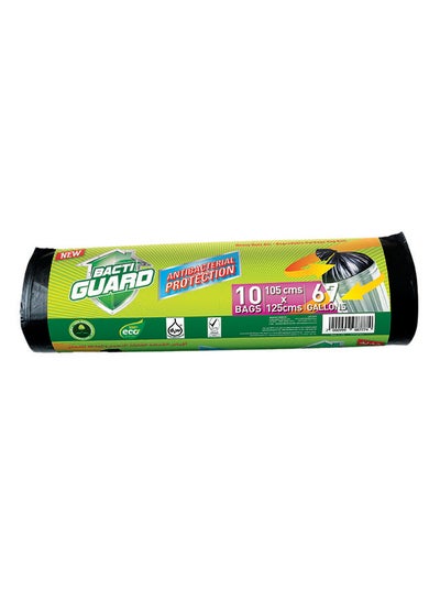 Buy 10-Piece Garbage Bags Black 105x125cm in UAE