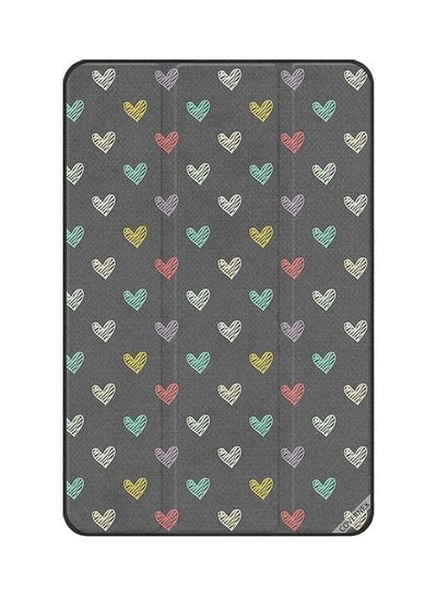 Buy Small Multi Color Hearts Pattern Protective Flip Case And Cover For Samsung Galaxy Tab A T510/T515 Multicolour in Saudi Arabia