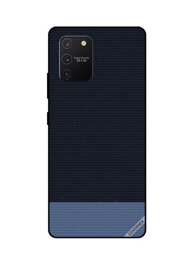 Buy Doted Shapes Pattern Protective Case Cover For Samsung Galaxy S10 Lite Blue in Saudi Arabia