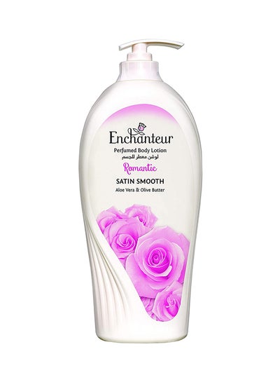 Buy Satin Smooth- Romantic Lotion with Aloe Vera And Olive Butter For Satin Smooth Skin White 750ml in Saudi Arabia