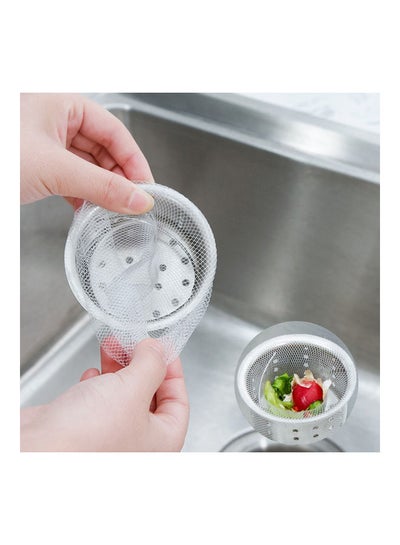 Buy 100-Piece Sink Strainer Bags White in UAE