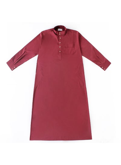 Buy Traditional Tailored Stand In Abaya Red in Saudi Arabia