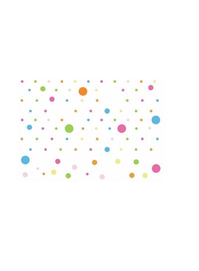 Buy Mixed Colourful Polka Dots Wall Sticker Multicolour 60x90cm in UAE