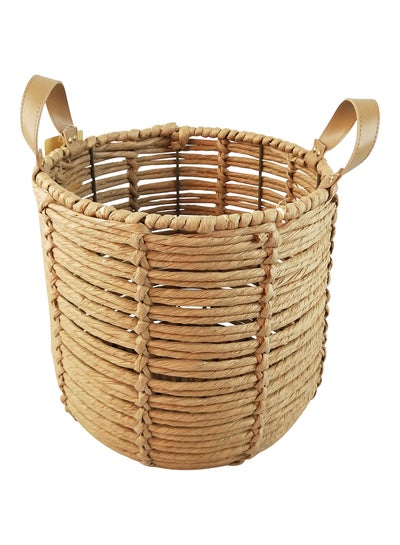 اشتري Eco-Friendly Handmade Water Hyacinth Laundry Basket أصلي 29 x 34سم في السعودية