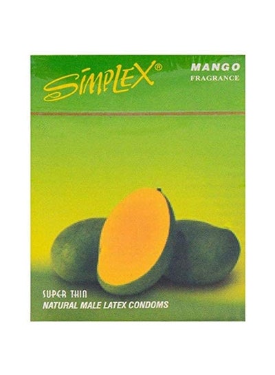 Buy 12-Piece Mango Fragrance Super Thin Natural Male Latex Condoms in Egypt