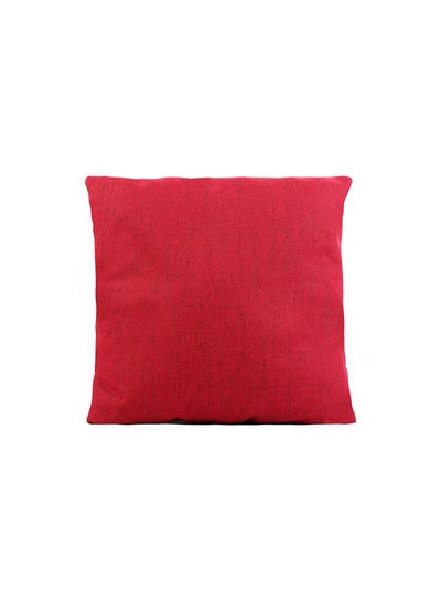 Buy Decorative Jacquard Cushion Pillow velvet Red 44x44cm in UAE