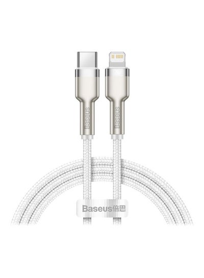 Buy USB C to Lightning Fast Charging Data Transfer Cable PD 20W Cafule Series Power Delivery for iPhone 14/14 Pro/13 Pro/13 Pro Max/13/13 mini, iPad 9, 12 mini/12/12 Pro, 1M White in Saudi Arabia