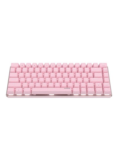 Buy AK33 Mechanical Gaming Keyboard Black Blue Switch 82 Keys for PC Games Laptop Ergonomic LED Backlit Pink in UAE