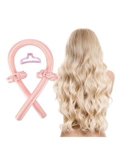 Buy Heatless Curlers Hair Roller Set Pink in Saudi Arabia