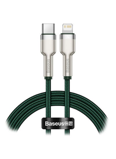 Buy USB C to Lightning Fast Charging Data Transfer Cable PD 20W Cafule Series Power Delivery for iPhone 14/14 Pro/13 Pro/13 Pro Max/13/13 mini, iPad 9, 12 mini/12/12 Pro, 1M Green/Silver in Saudi Arabia