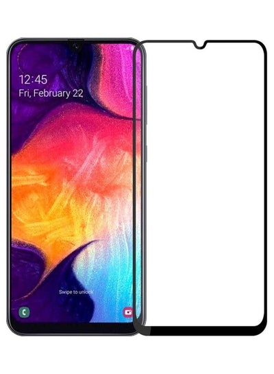 Buy Tempered Glass Screen Protector For Samsung Galaxy A70 Black/Clear in UAE