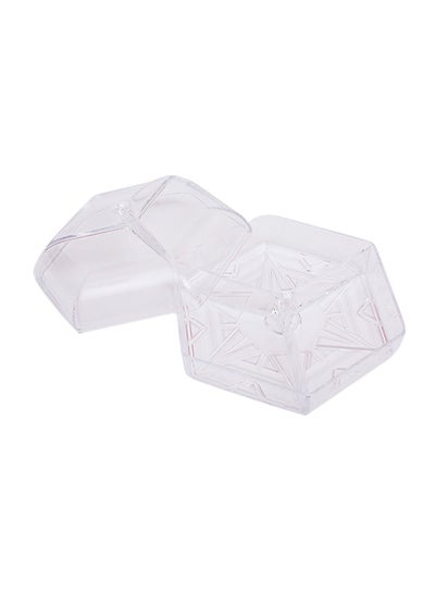 Buy Snack Tray With Divider Clear 22x11.5x22cm in UAE