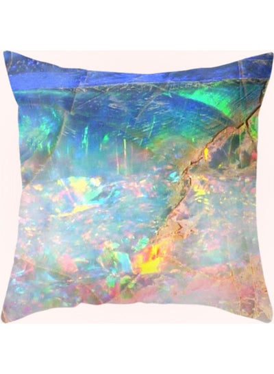 Buy Trendy Stone Larimar Design Cushion Cover Multicolour in UAE