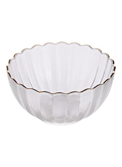 Buy Nordic Modern Design Phnom Penh Glass Bowl Clear 11.6x11.6x6.5cm in UAE