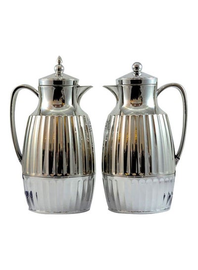 Buy 2-Piece Tea And Coffee Flask Set Silver in UAE