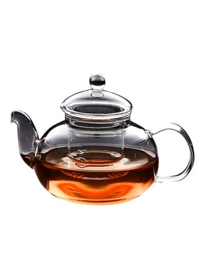 Buy Modern Simple Heatable Teapot Transparent 10x13.8cm in Saudi Arabia