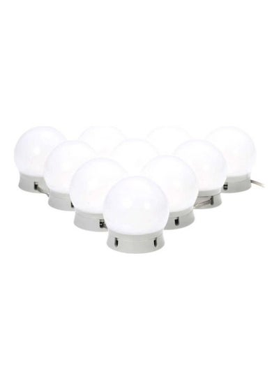 Buy 10-Piece USB LED Makeup Mirror Bulb White in UAE