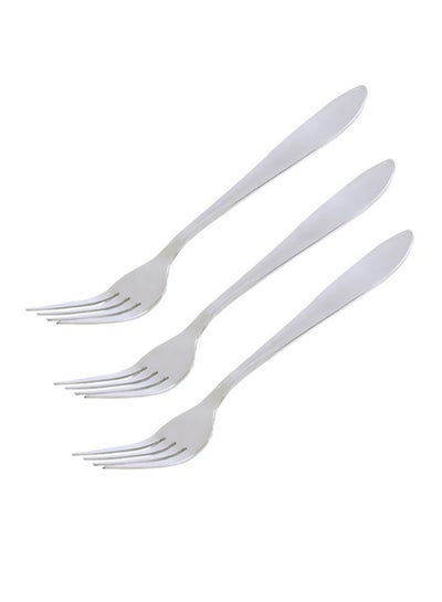 Buy 3-Piece Table Fork Silver 15cm in UAE