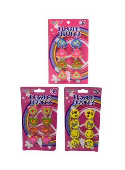 Buy 8CT Erasers Toppers Assorted in Saudi Arabia