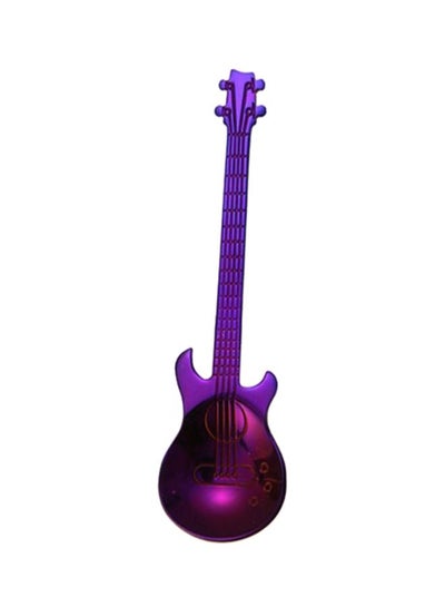 Buy Stainless Steel Guitar Shaped Spoon Purple 3.2x0.5x12cm in UAE