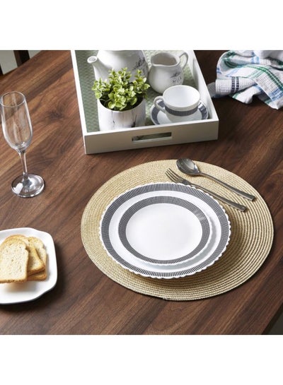 Buy Galaxy Round Woven Placemat Beige 38cm in UAE