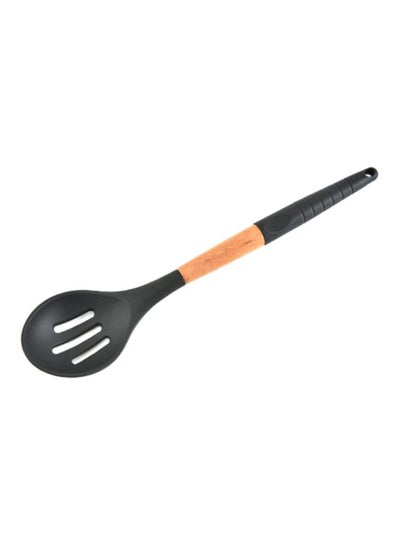 Buy Silicone Slotted Spoon Black/Brown 32x7.1x2cm in UAE