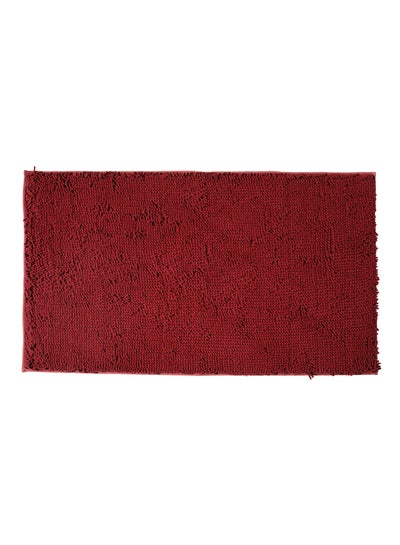 Buy Bath Mat - Shaggy - Bathroom Mat Soft And Cushion 2 Piece - Burgundy 50 x 80 cm 50X80cm in Saudi Arabia