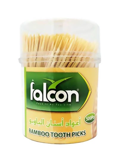 Buy 500-Piece Bamboo Tooth Picks Beige in UAE