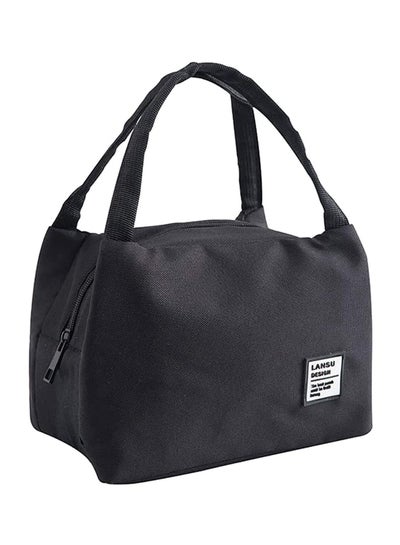 Buy Insulated Thermal Cooler Lunch Bag Black 18x15x28cm in UAE