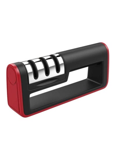 Buy 3-Stage Knife Sharpener Black/Silver/Red in Saudi Arabia