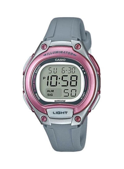 Buy Women's Water Resistant Digital Watch LW-203-8AVDF - 35 mm - Grey in Egypt