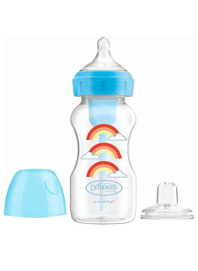 Buy 2 In 1 Options Plus Transition Wide-Neck Feeding Bottle With Sippy Spout in Egypt