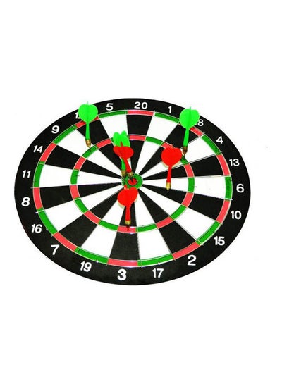 Buy Dart Board Game With 6 Darts & Instruction Manual 2 In 1 14inch in Saudi Arabia