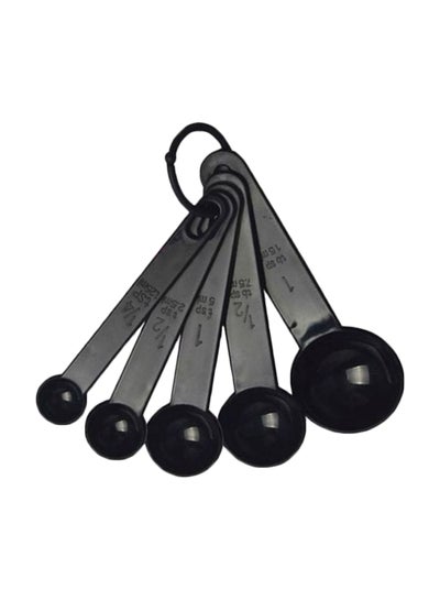 Buy 5-Piece Measuring Spoon Black 12cm in UAE