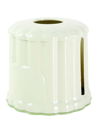 Buy Living Room Cylindrical Plastic Carton Towel Shelf Light Green 14.5x14.5x14cm in Saudi Arabia