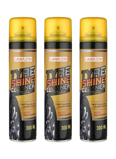 Buy 3-Piece Tyre Shine Cleaner Spray Set in Saudi Arabia