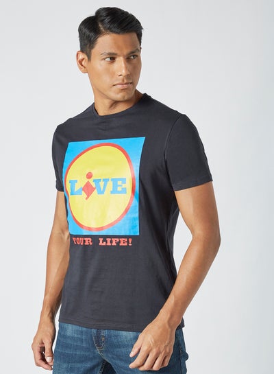 Buy Graphic T-Shirt Black Multi in Egypt
