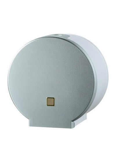 Buy Paper Towel Holder For Toilet Box Grey/Gold 15x15x12cm in Saudi Arabia