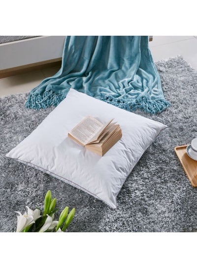 Buy Luxury Down Alternative Filled Cushion Cotton White 65x65cm in UAE