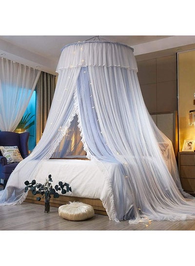 Buy Gorgeous Lace Round Dome Mosquito Net Polyester White 110  x 47 x 492cm in Saudi Arabia