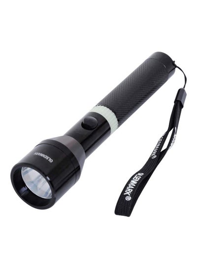 Buy Rechargeable LED Flashlight Black/White in UAE