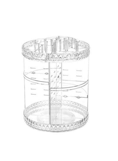 Buy 360 Degree Octagon Shaped Rotating Cosmetic Organizer Clear in Egypt