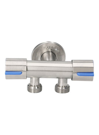 Buy Bidet T-Adapter with Shut off Valve Silver in Saudi Arabia