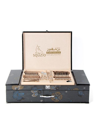 Buy 72-Piece Stainless Steel Cutlery Set Silver/Gold in Saudi Arabia