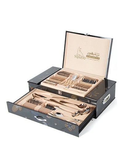 Buy 72-Piece Stainless Steel Cutlery Set Silver/Gold in Saudi Arabia