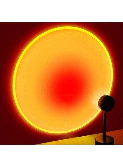 Buy Romantic Visual Sun Projection Night Light Yellow/Red in UAE