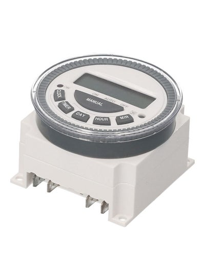 TM-619 Programmable Digital Timer Switch with Dust Cover White/Grey ...