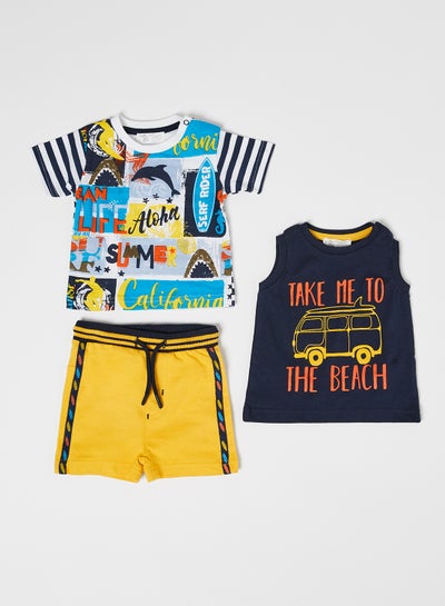 Buy Baby/Kids Beach Print Clothing Set Navy Blue in Egypt